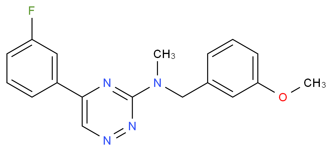 5-(3-fluorophenyl)-N-(3-methoxybenzyl)-N-methyl-1,2,4-triazin-3-amine_分子结构_CAS_)