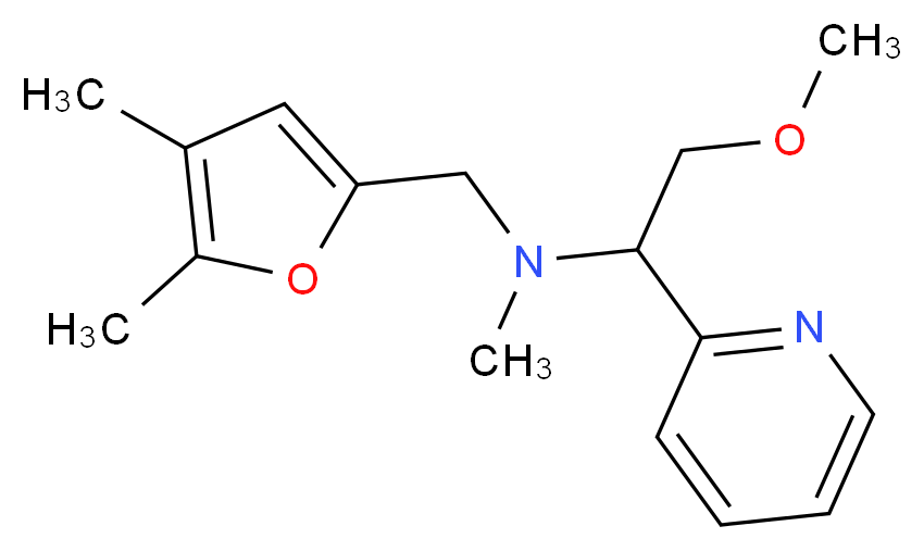 N-[(4,5-dimethyl-2-furyl)methyl]-2-methoxy-N-methyl-1-pyridin-2-ylethanamine_分子结构_CAS_)