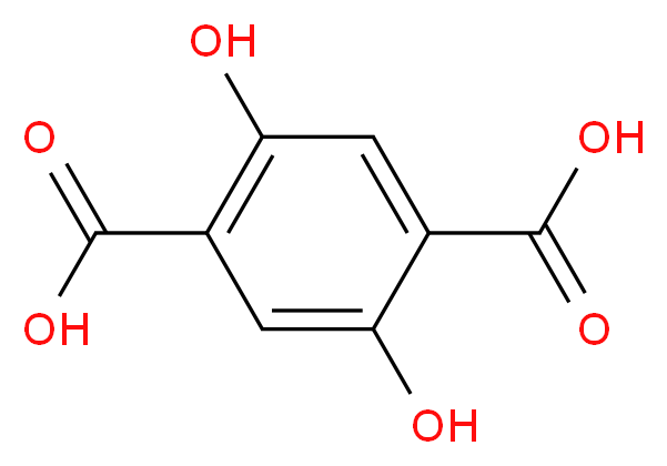 2,5-dihydroxybenzene-1,4-dicarboxylic acid_分子结构_CAS_610-92-4