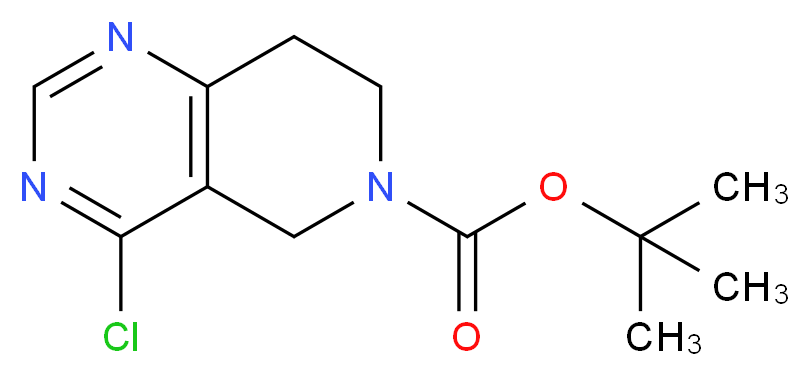 tert-butyl 4-chloro-5H,6H,7H,8H-pyrido[4,3-d]pyrimidine-6-carboxylate_分子结构_CAS_1056934-87-2