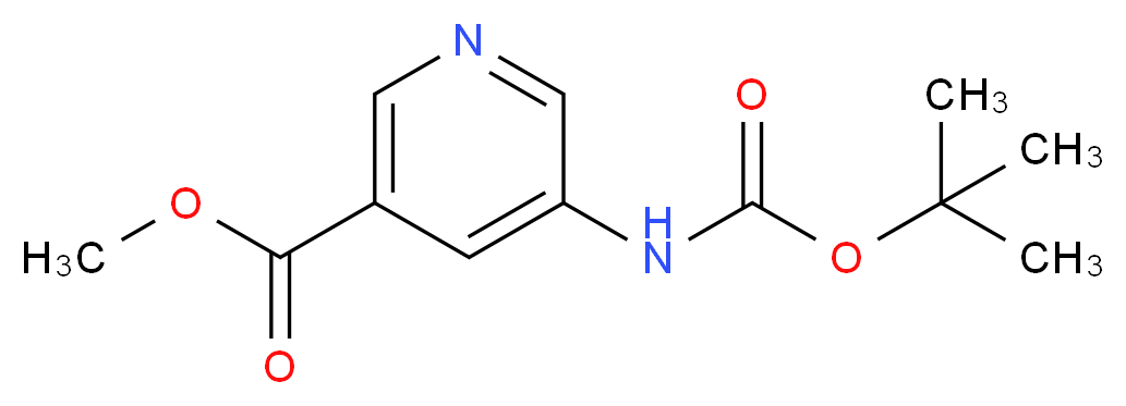 methyl 5-{[(tert-butoxy)carbonyl]amino}pyridine-3-carboxylate_分子结构_CAS_168618-38-0