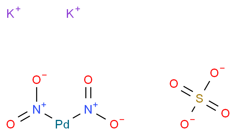 dipotassium dinitropalladium sulfate_分子结构_CAS_67859-45-4