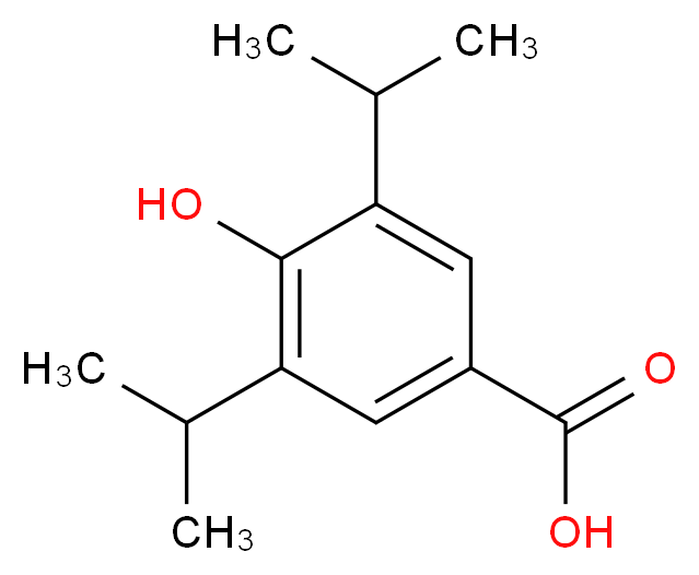 4-hydroxy-3,5-bis(propan-2-yl)benzoic acid_分子结构_CAS_13423-73-9