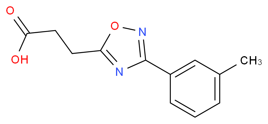 3-[3-(3-methylphenyl)-1,2,4-oxadiazol-5-yl]propanoic acid_分子结构_CAS_94192-16-2