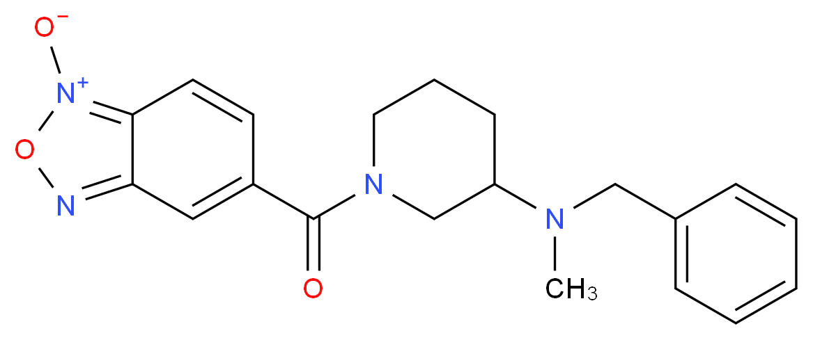 N-benzyl-N-methyl-1-[(1-oxido-2,1,3-benzoxadiazol-5-yl)carbonyl]-3-piperidinamine_分子结构_CAS_)