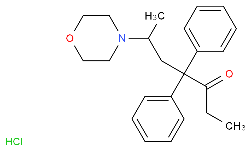 6-(morpholin-4-yl)-4,4-diphenylheptan-3-one hydrochloride_分子结构_CAS_545-91-5