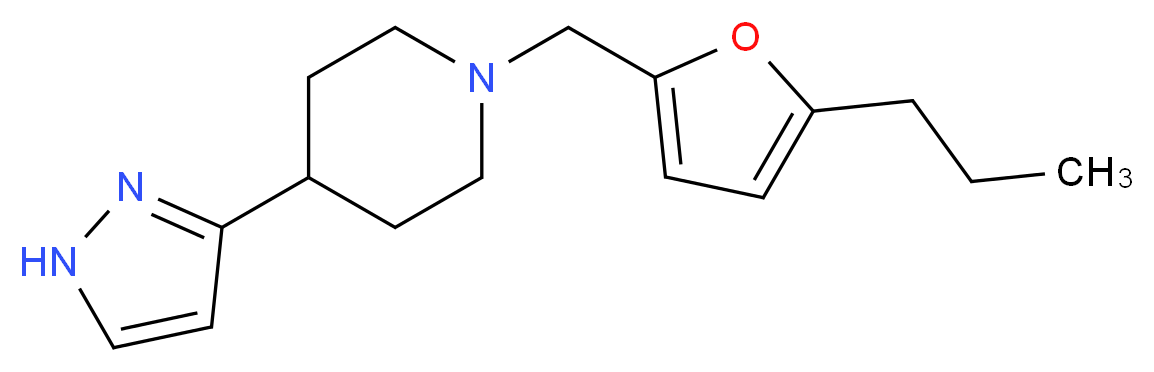 1-[(5-propyl-2-furyl)methyl]-4-(1H-pyrazol-3-yl)piperidine_分子结构_CAS_)
