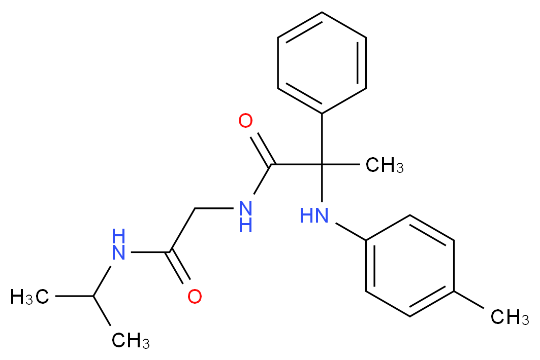 N-[2-(isopropylamino)-2-oxoethyl]-2-[(4-methylphenyl)amino]-2-phenylpropanamide_分子结构_CAS_)
