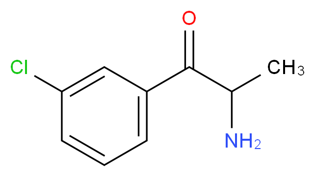 2-amino-1-(3-chlorophenyl)propan-1-one_分子结构_CAS_119802-69-6