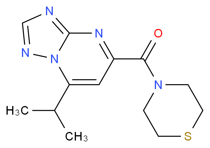 7-isopropyl-5-(4-thiomorpholinylcarbonyl)[1,2,4]triazolo[1,5-a]pyrimidine_分子结构_CAS_)
