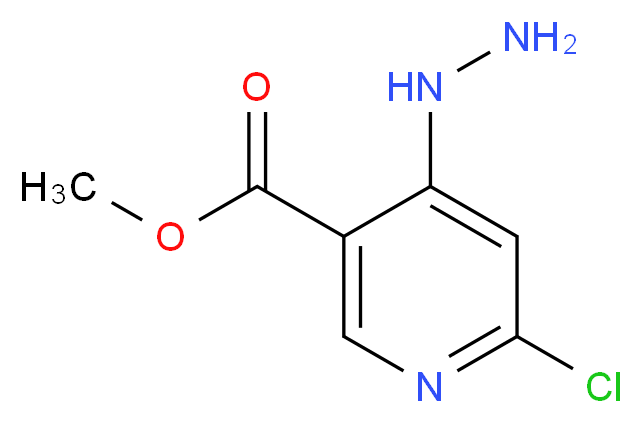 methyl 6-chloro-4-hydrazinylpyridine-3-carboxylate_分子结构_CAS_65973-40-2