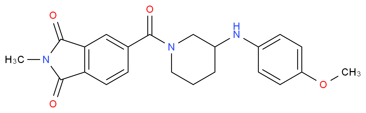 5-({3-[(4-methoxyphenyl)amino]-1-piperidinyl}carbonyl)-2-methyl-1H-isoindole-1,3(2H)-dione_分子结构_CAS_)