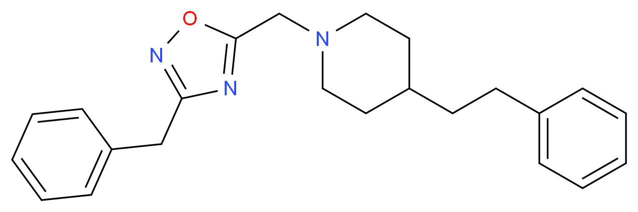 1-[(3-benzyl-1,2,4-oxadiazol-5-yl)methyl]-4-(2-phenylethyl)piperidine_分子结构_CAS_)