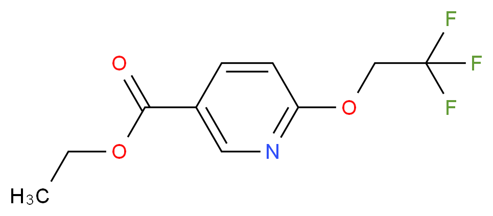 ethyl 6-(2,2,2-trifluoroethoxy)pyridine-3-carboxylate_分子结构_CAS_1263276-73-8