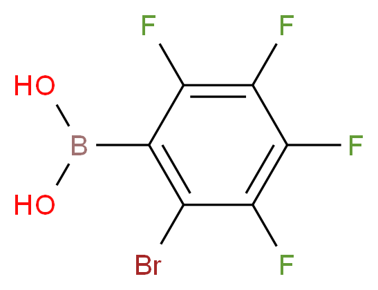 2-BROMO-3,4,5,6-TETRAFLUOROPHENYLBORONIC ACID_分子结构_CAS_849062-35-7)