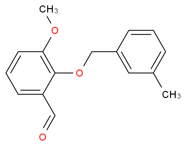 3-Methoxy-2-[(3-methylbenzyl)oxy]benzaldehyde_分子结构_CAS_588713-63-7)