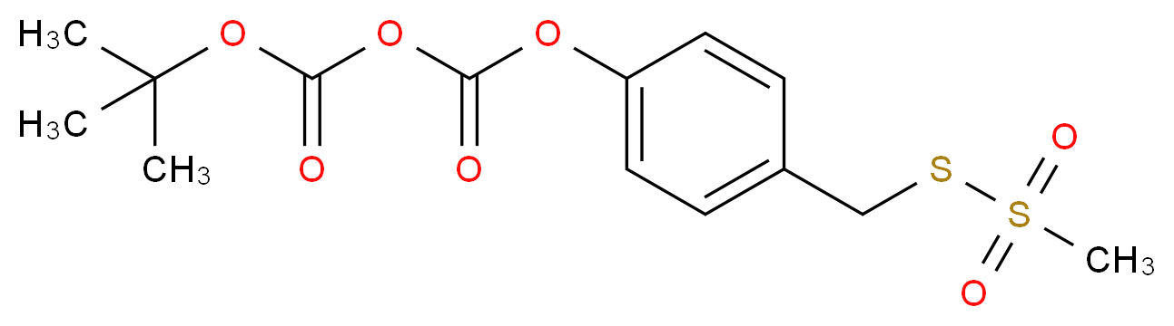 tert-butyl 4-[(methanesulfonylsulfanyl)methyl]phenyl dicarbonate_分子结构_CAS_887353-41-5