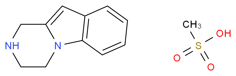 1,2,3,4-Tetrahydropyrazino[1,2-a]indole methanesulfonate_分子结构_CAS_41838-39-5)