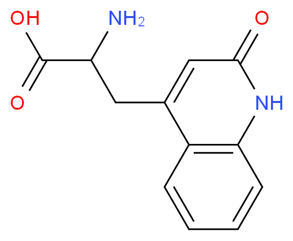 2-amino-3-(2-oxo-1,2-dihydroquinolin-4-yl)propanoic acid_分子结构_CAS_5162-90-3