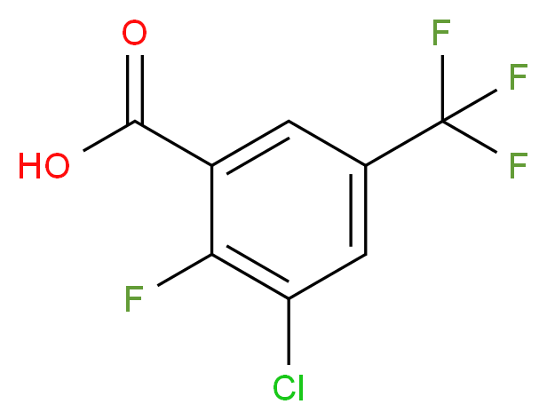 3-Chloro-2-fluoro-5-(trifluoromethyl)benzoic acid_分子结构_CAS_129931-45-9)