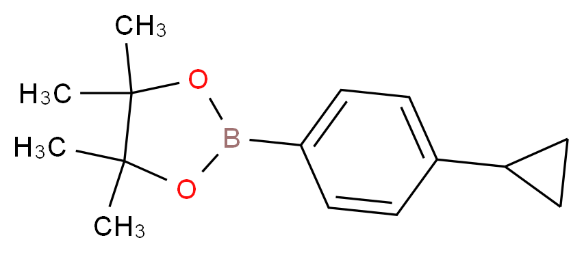 2-(4-cyclopropylphenyl)-4,4,5,5-tetramethyl-1,3,2-dioxaborolane_分子结构_CAS_1219741-94-2)