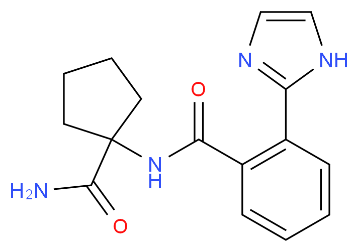 N-[1-(aminocarbonyl)cyclopentyl]-2-(1H-imidazol-2-yl)benzamide_分子结构_CAS_)