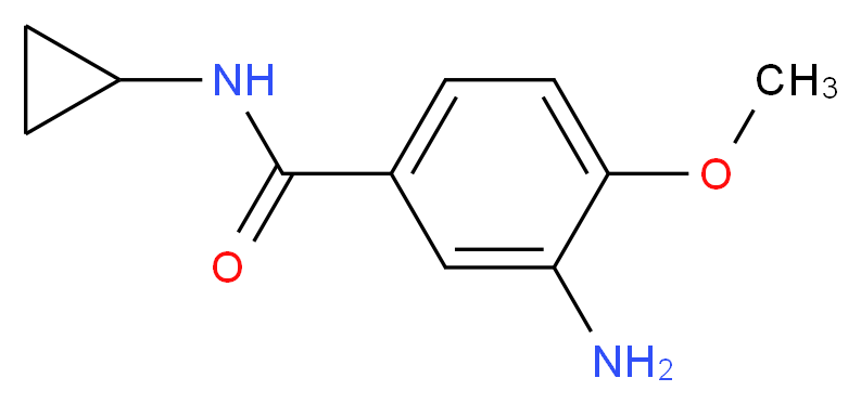 3-amino-N-cyclopropyl-4-methoxybenzamide_分子结构_CAS_312629-04-2