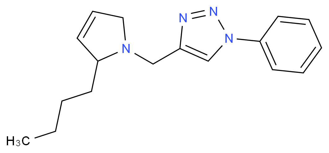 4-[(2-butyl-2,5-dihydro-1H-pyrrol-1-yl)methyl]-1-phenyl-1H-1,2,3-triazole_分子结构_CAS_)