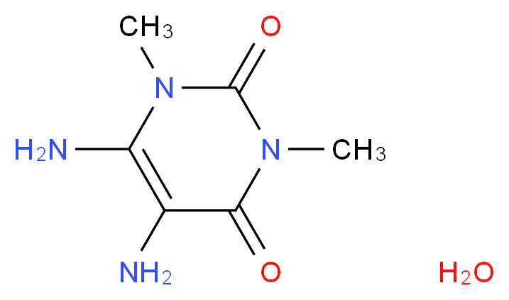 5,6-二氨基-1,3-二甲基脲嘧啶 水合物_分子结构_CAS_5440-00-6)