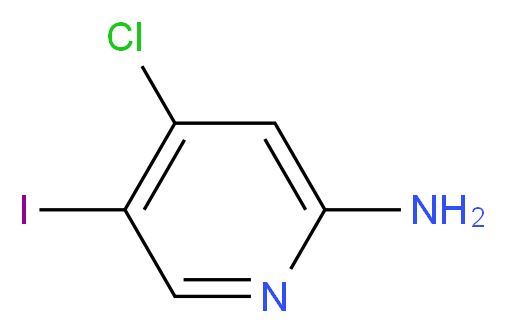 4-Chloro-5-iodopyridin-2-amine_分子结构_CAS_670253-37-9)