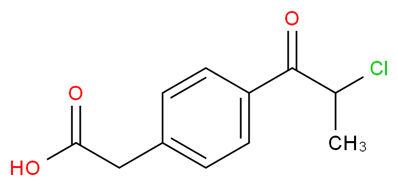 4-(2-氯丙酰)苯乙酸_分子结构_CAS_84098-73-7)