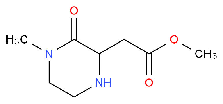 Methyl 2-(4-methyl-3-oxo-2-piperazinyl)acetate_分子结构_CAS_)