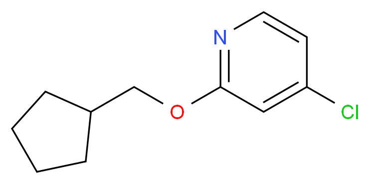 4-Chloro-2-(cyclopentylMethoxy)pyridine_分子结构_CAS_1346707-04-7)