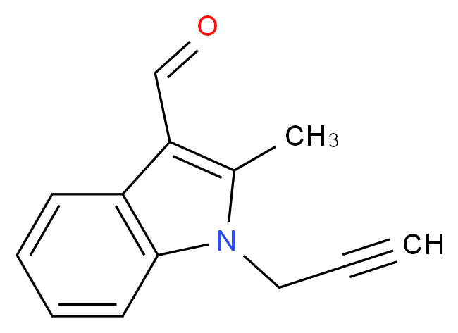 2-Methyl-1-prop-2-ynyl-1H-indole-3-carbaldehyde_分子结构_CAS_842973-82-4)