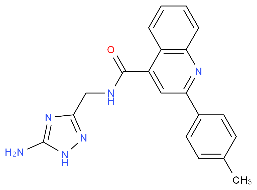 N-[(5-amino-1H-1,2,4-triazol-3-yl)methyl]-2-(4-methylphenyl)-4-quinolinecarboxamide_分子结构_CAS_)