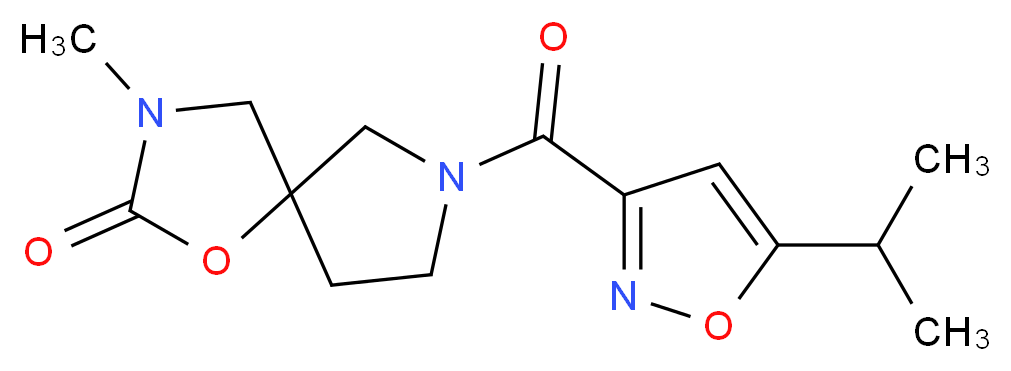 7-[(5-isopropyl-3-isoxazolyl)carbonyl]-3-methyl-1-oxa-3,7-diazaspiro[4.4]nonan-2-one_分子结构_CAS_)
