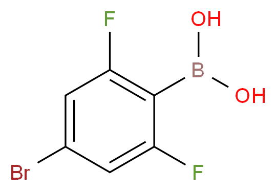 4-溴-2,6-二氟苯基硼酸_分子结构_CAS_352535-81-0)