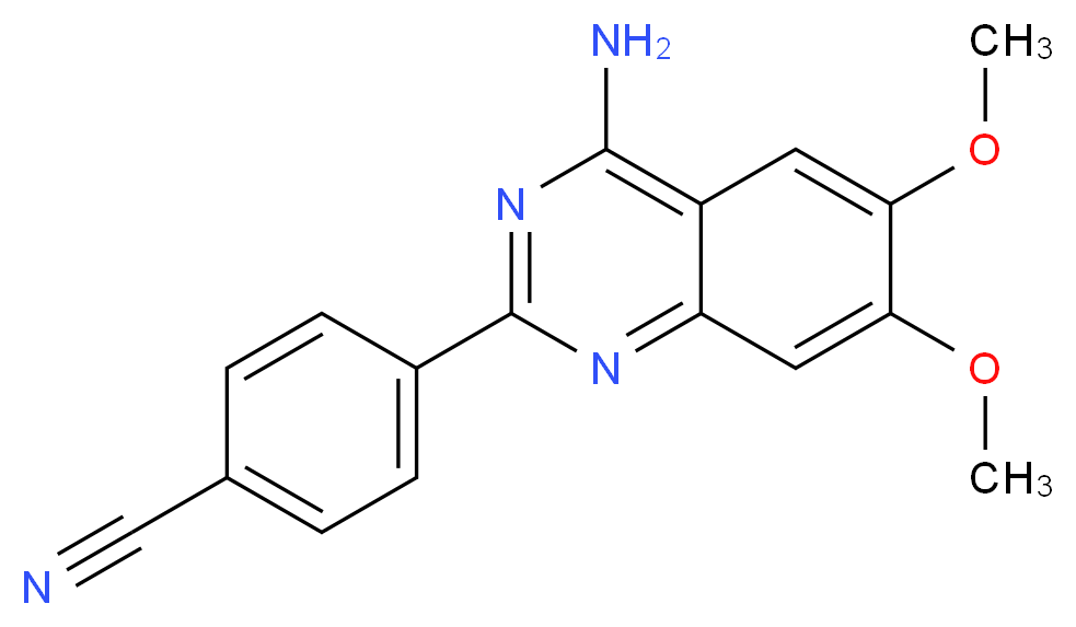 4-(4-amino-6,7-dimethoxyquinazolin-2-yl)benzonitrile_分子结构_CAS_)