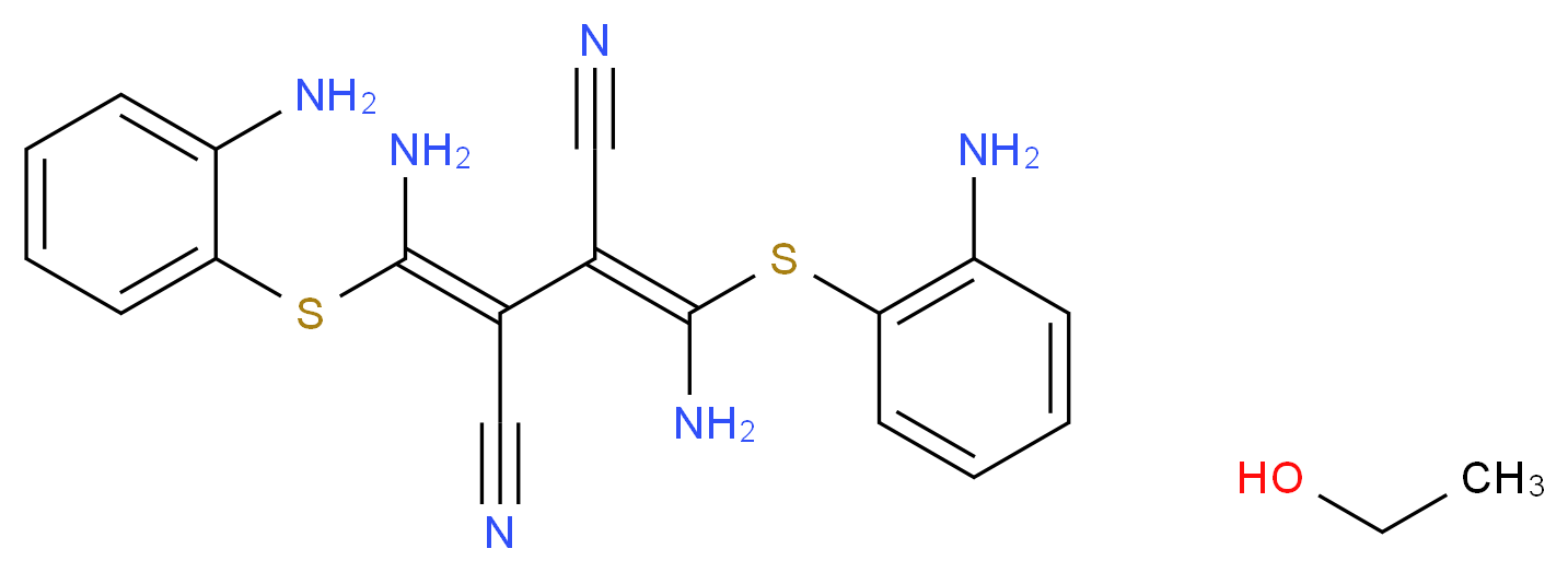 (2Z,3Z)-bis({amino[(2-aminophenyl)sulfanyl]methylidene})butanedinitrile; ethanol_分子结构_CAS_1173097-76-1