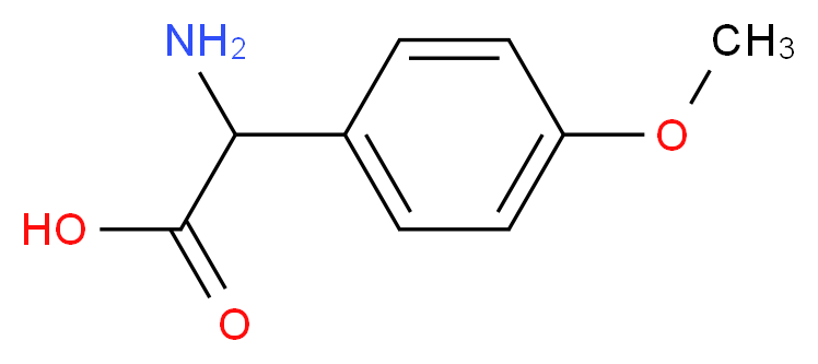 2-amino-2-(4-methoxyphenyl)acetic acid_分子结构_CAS_19789-59-4