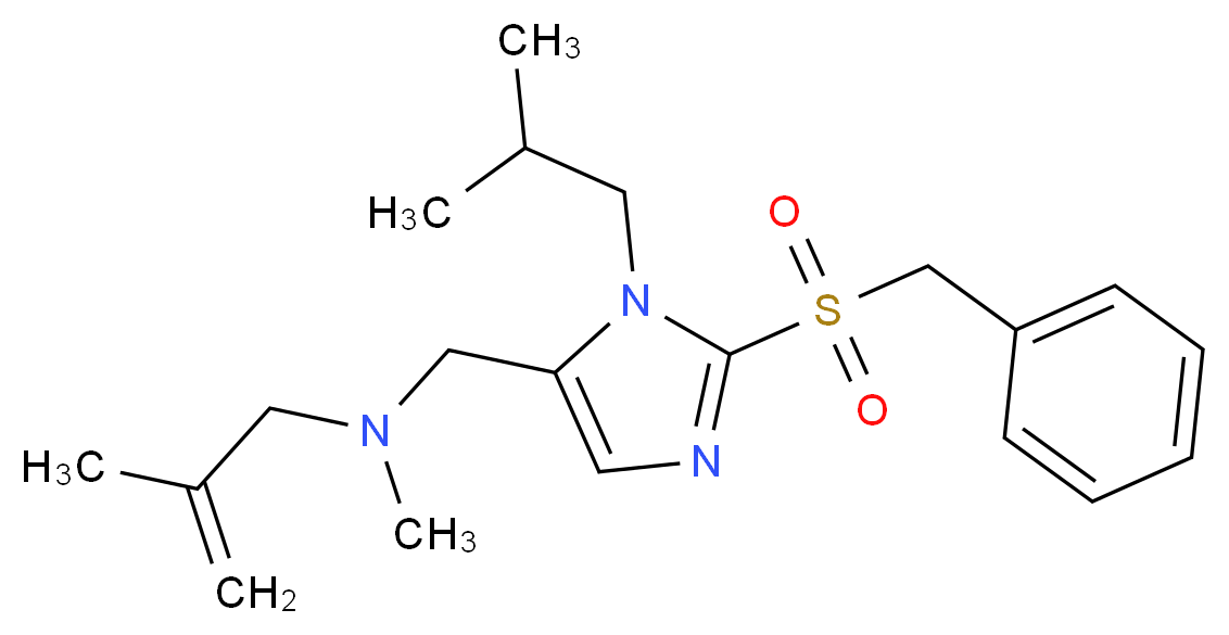 N-{[2-(benzylsulfonyl)-1-isobutyl-1H-imidazol-5-yl]methyl}-N,2-dimethyl-2-propen-1-amine_分子结构_CAS_)