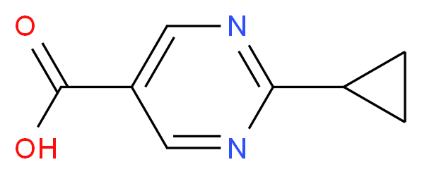 2-Cyclopropyl-pyrimidine-5-carboxylic acid_分子结构_CAS_648423-79-4)