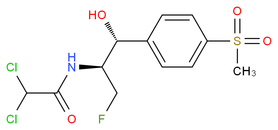 2,2-dichloro-N-[(1R,2S)-3-fluoro-1-hydroxy-1-(4-methanesulfonylphenyl)propan-2-yl]acetamide_分子结构_CAS_73231-34-2
