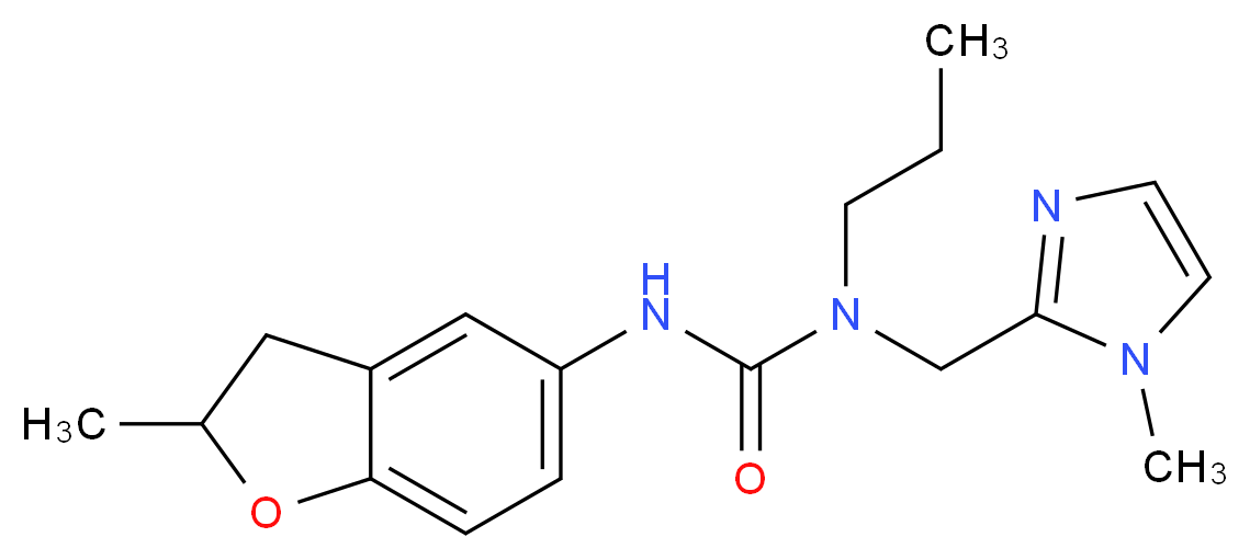 N'-(2-methyl-2,3-dihydro-1-benzofuran-5-yl)-N-[(1-methyl-1H-imidazol-2-yl)methyl]-N-propylurea_分子结构_CAS_)
