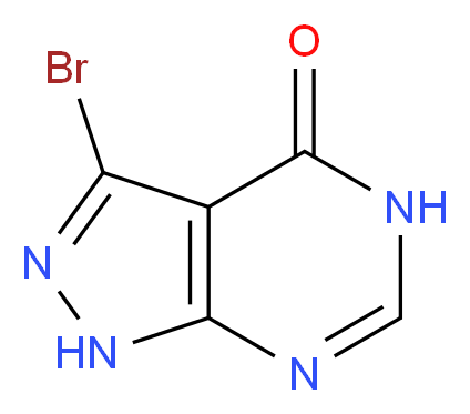 3-bromo-1H,4H,5H-pyrazolo[3,4-d]pyrimidin-4-one_分子结构_CAS_54738-73-7