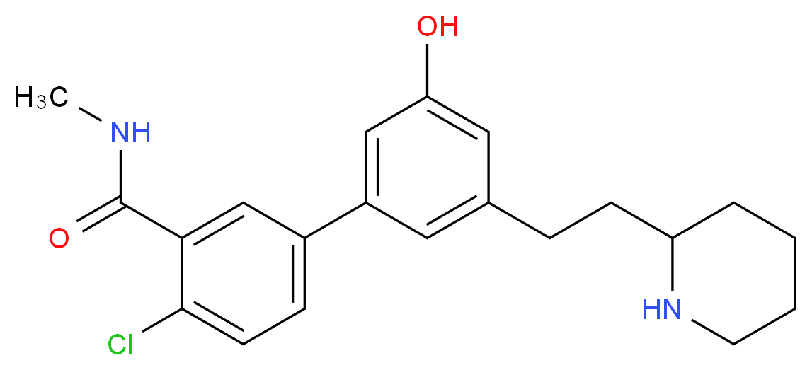 4-chloro-3'-hydroxy-N-methyl-5'-(2-piperidin-2-ylethyl)biphenyl-3-carboxamide_分子结构_CAS_)
