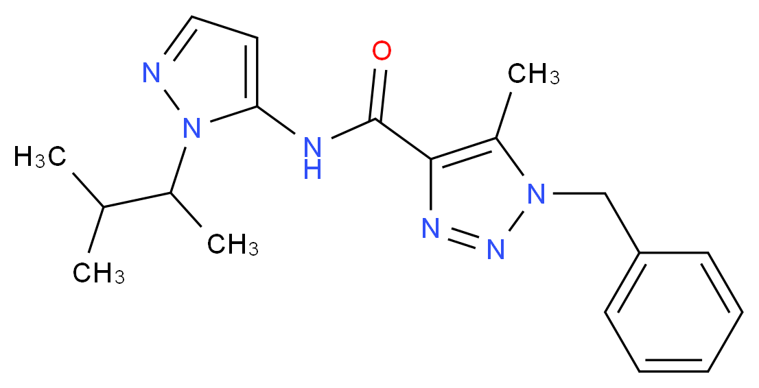 1-benzyl-N-[1-(1,2-dimethylpropyl)-1H-pyrazol-5-yl]-5-methyl-1H-1,2,3-triazole-4-carboxamide_分子结构_CAS_)
