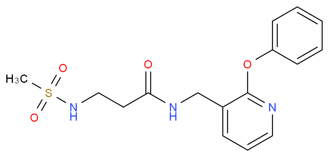 3-[(methylsulfonyl)amino]-N-[(2-phenoxypyridin-3-yl)methyl]propanamide_分子结构_CAS_)