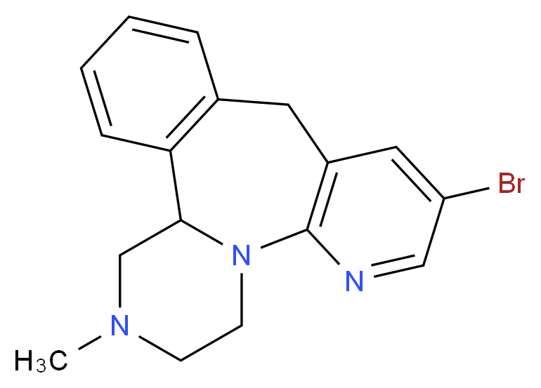 17-bromo-5-methyl-2,5,19-triazatetracyclo[13.4.0.0<sup>2</sup>,<sup>7</sup>.0<sup>8</sup>,<sup>1</sup><sup>3</sup>]nonadeca-1(15),8(13),9,11,16,18-hexaene_分子结构_CAS_61337-86-8