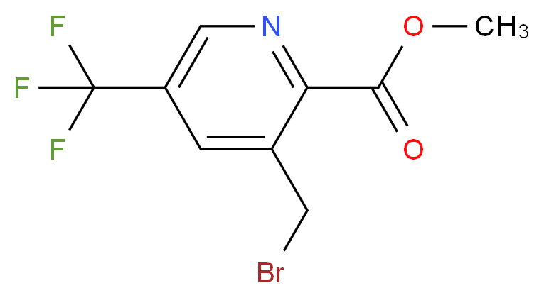 METHYL 3-(BROMOMETHYL)-5-(TRIFLUOROMETHYL)PYRIDINE-2-CARBOXYLATE_分子结构_CAS_)